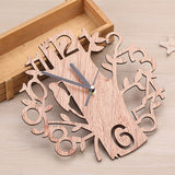 Wooden Tree Shape Wall Clock