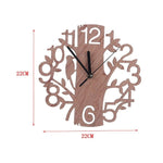 Wooden Tree Shape Wall Clock