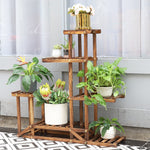 6 Tier Indoor Wood Plant Stand