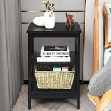 2PCS 3-tier Accent Nightstand, Sofa End Table