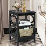 2PCS 3-tier Accent Nightstand, Sofa End Table