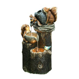 Animal Garden Water Fountain Statue With LED Lights