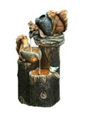 Animal Garden Water Fountain Statue With LED Lights