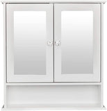 Double Door Mirrored Bathroom Wall Mounted Medicine Cabinet