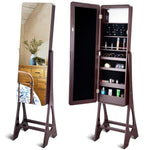 Giantex LED Jewelry Standing Armoire w/ Full Size Mirror