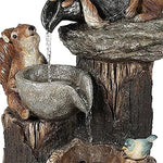 Animal Garden Water Fountain Statue With LED Lights