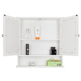 Double Door Mirrored Bathroom Wall Mounted Medicine Cabinet