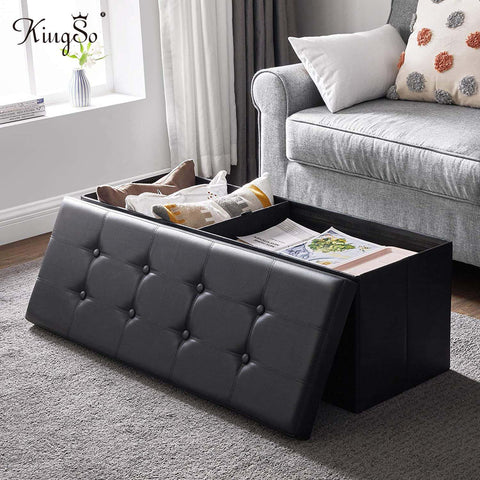 Foldable Ottoman Benches with Storage Space