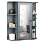 Bathroom Wall Mount Cabinet Single Door Cabinet W/ Mirror