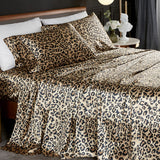 Fitted Satin Solid Printed Sheet Set