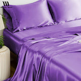 Fitted Satin Solid Printed Sheet Set