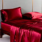 Fitted Satin Solid Printed Sheet Set