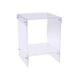 Acrylic End Table 2-Tier Nightstand for Living Room Bedroom