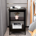 Set of 2, 3-Tier Bedroom Nightstand, Sofa Side Table