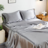 Fitted Satin Solid Printed Sheet Set