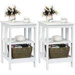 Set of 2, 3-Tier Bedroom Nightstand, Sofa Side Table