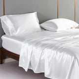 Fitted Satin Solid Printed Sheet Set