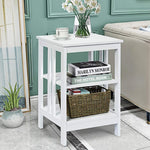 Set of 2, 3-Tier Bedroom Nightstand, Sofa Side Table