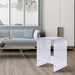 Acrylic End Table 2-Tier Nightstand for Living Room Bedroom