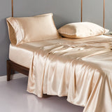 Fitted Satin Solid Printed Sheet Set