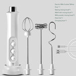 Rechargeable Electric Milk Frother, Mixer